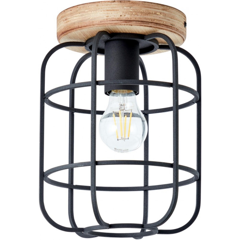 Plafon Loft Gwen | Czarny, Drewno | Brilliant - Kup Teraz!