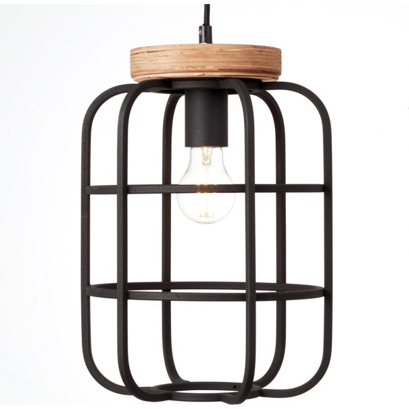 Lampa wisząca Gwen | Loftowa lampa metalowa czarna | Brilliant