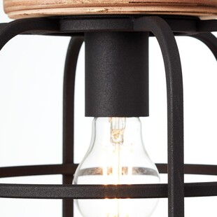 Lampa wisząca Gwen | Loftowa lampa metalowa czarna | Brilliant