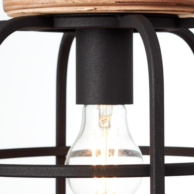 Lampa wisząca Gwen | Loftowa lampa metalowa czarna | Brilliant