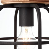 Lampa wisząca Gwen | Loftowa lampa metalowa czarna | Brilliant