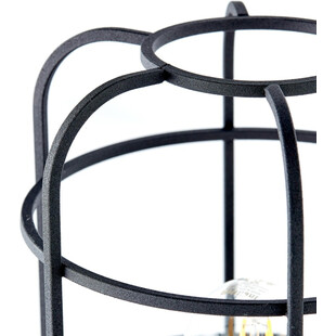 Lampa stołowa Gwen | Loftowa lampa z drewna i metalu