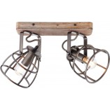 Plafon industrialny Matrix II - czarna stal | Brilliant