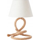 Lampa stołowa rustykalna Brilliant - styl Hampton, biały abażur