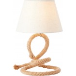 Lampa stołowa rustykalna Brilliant - styl Hampton, biały abażur
