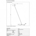 Lampa podłogowa biała Hester | Minimalistyczny design Lucide
