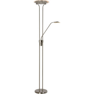 Lampa podłogowa z lampką do czytania Champion-Led Chrom marki Lucide
