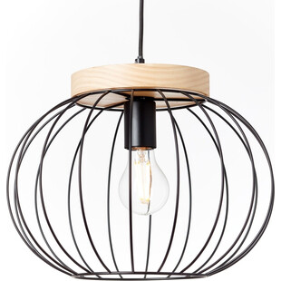 Lampa wisząca Sorana - Loftowa kula czarna | Brilliant