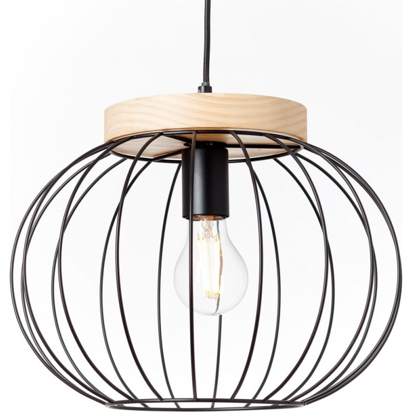 Lampa wisząca Sorana - Loftowa kula czarna | Brilliant