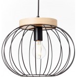 Lampa wisząca Sorana - Loftowa kula czarna | Brilliant