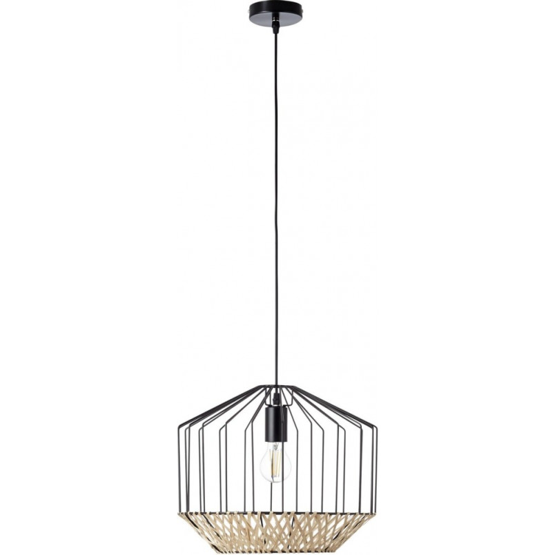 Lampa wisząca Templo - czarny/bambus Brilliant | Sklep z lampami