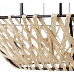 Lampa wisząca Templo - czarny/bambus Brilliant | Sklep z lampami
