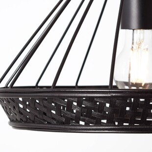 Lampa wisząca rattanowa Tory | Czarny mat Brilliant - Kup teraz!