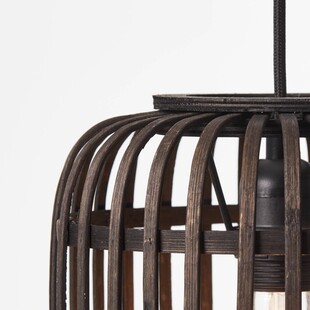 Lampa wisząca bambusowa Woodrow | Brilliant – Owalny design