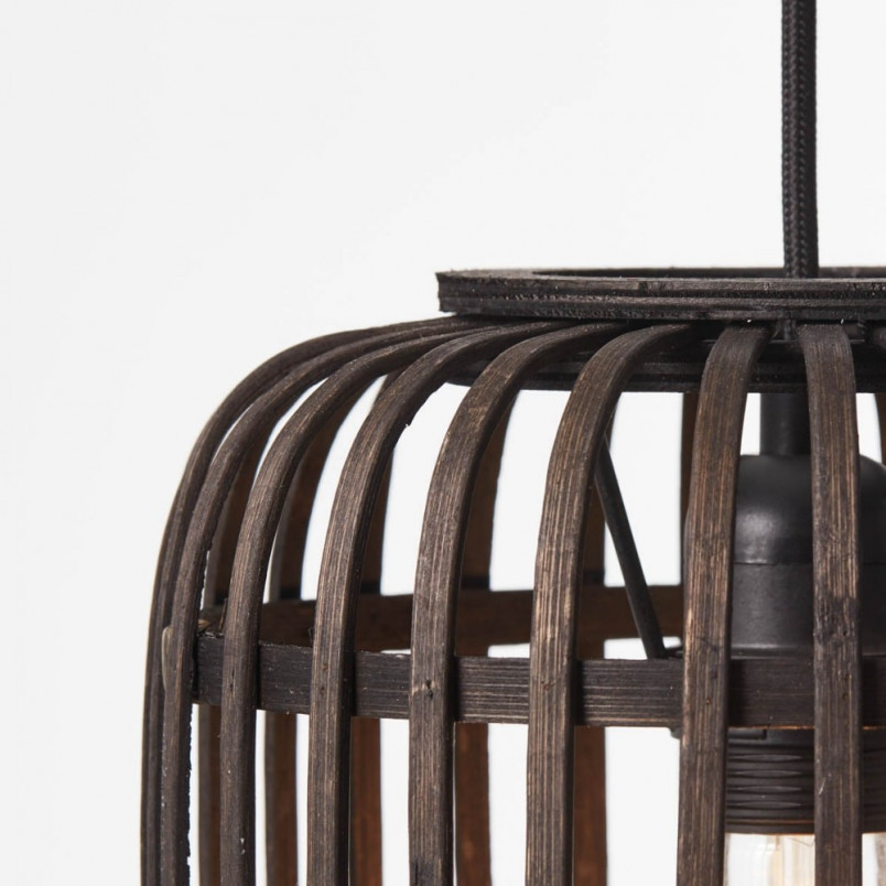 Lampa wisząca bambusowa Woodrow | Brilliant – Owalny design