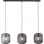 Lampa wisząca bambusowa Woodrow III | Brilliant - Ciemne drewno