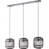 Lampa wisząca bambusowa Woodrow III | Brilliant - Ciemne drewno