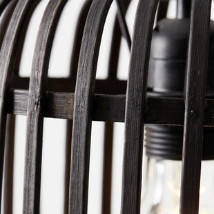 Lampa wisząca bambusowa Woodrow III | Brilliant - Ciemne drewno