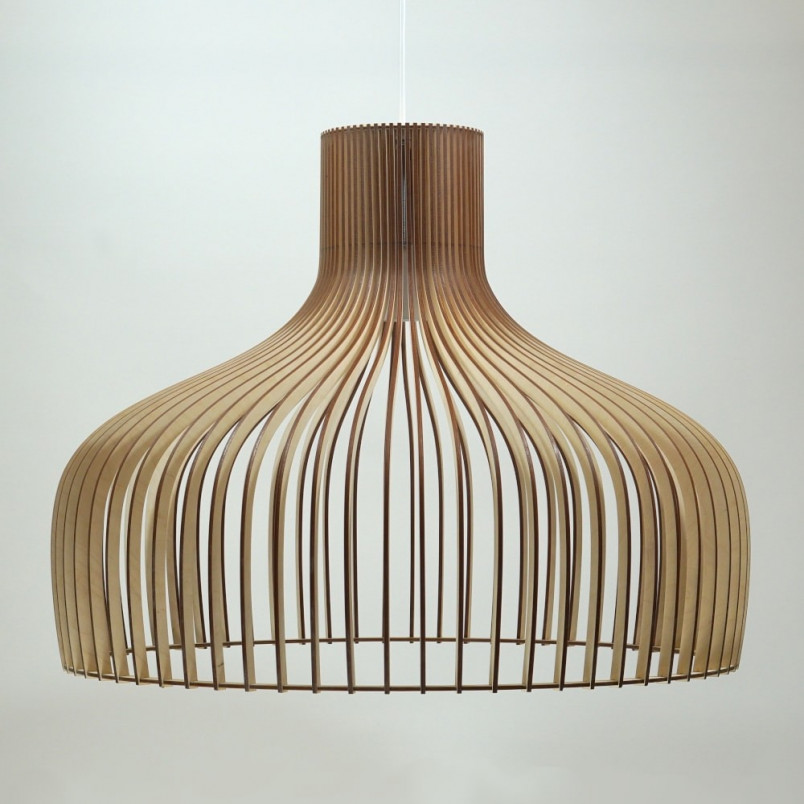 Lampa wisząca Goblet 55cm | Sklejka, Skandynawski Styl | PlyStudio
