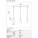 Lampa wisząca Fix Multiple III czarna - Lucide | Sklep z lampami
