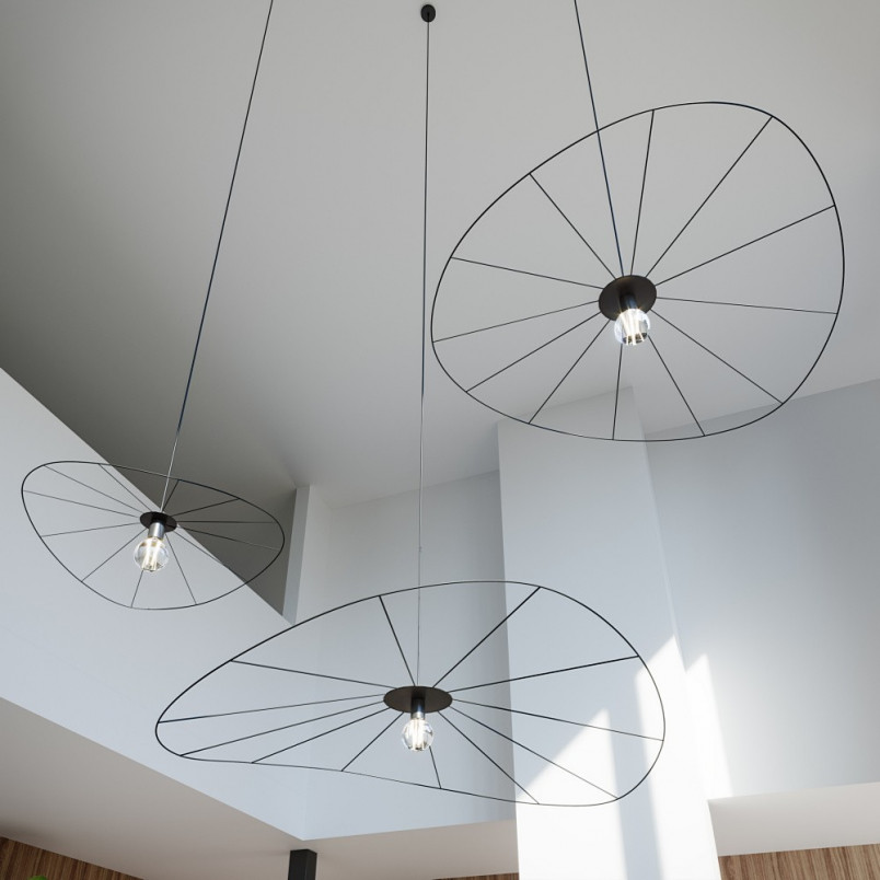 Lampa wisząca Eskola czarna | Thoro - Design i jakość