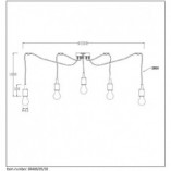Lampa wisząca Fix Multiple V czarna | Lucide - Loftowa