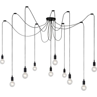 Lampa Wisząca Pająk Fix Multiple X Czarna | Lucide