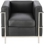 Fotel skórzany Kubik czarny D2.Design | Elegancki i nowoczesny