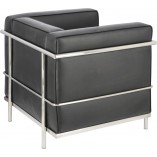 Fotel skórzany Kubik czarny D2.Design | Elegancki i nowoczesny