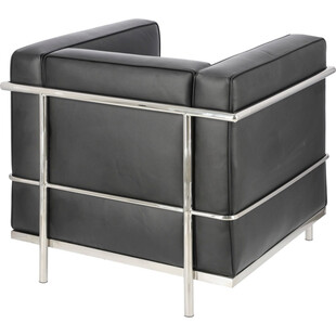 Fotel skórzany Kubik czarny D2.Design | Elegancki i nowoczesny