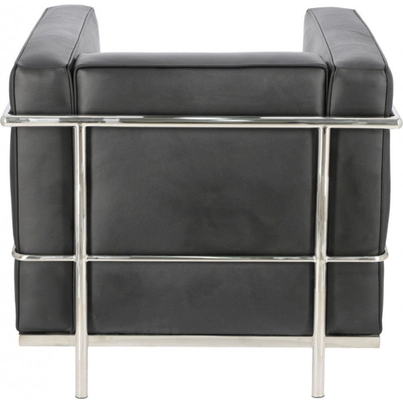 Fotel skórzany Kubik czarny D2.Design | Elegancki i nowoczesny