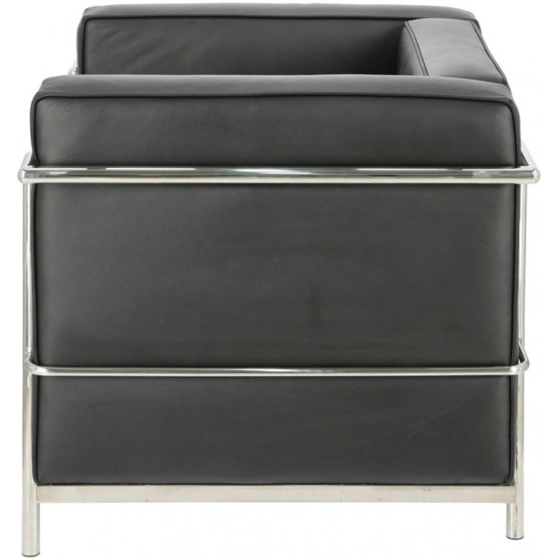 Fotel skórzany Kubik czarny D2.Design | Elegancki i nowoczesny