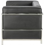 Fotel skórzany Kubik czarny D2.Design | Elegancki i nowoczesny