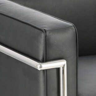 Fotel skórzany Kubik czarny D2.Design | Elegancki i nowoczesny