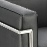 Fotel skórzany Kubik czarny D2.Design | Elegancki i nowoczesny