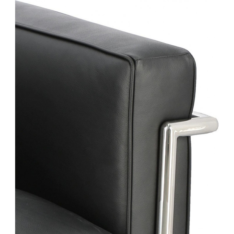 Fotel skórzany Kubik czarny D2.Design | Elegancki i nowoczesny