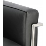 Fotel skórzany Kubik czarny D2.Design | Elegancki i nowoczesny