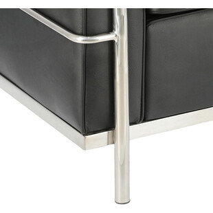 Fotel skórzany Kubik czarny D2.Design | Elegancki i nowoczesny
