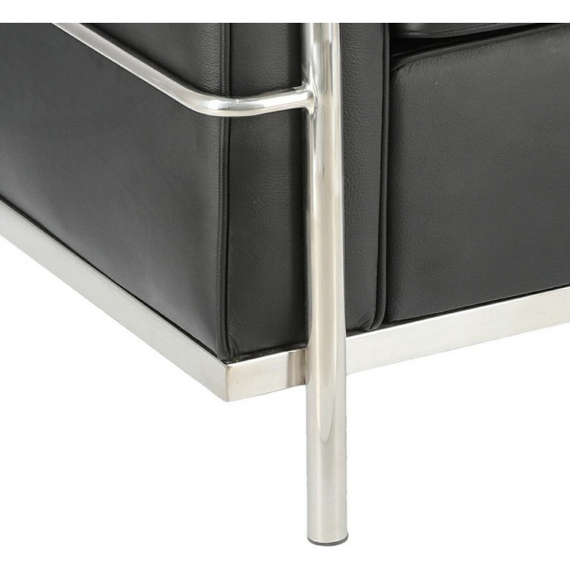 Fotel skórzany Kubik czarny D2.Design | Elegancki i nowoczesny