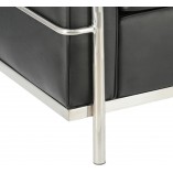Fotel skórzany Kubik czarny D2.Design | Elegancki i nowoczesny