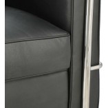 Fotel skórzany Kubik czarny D2.Design | Elegancki i nowoczesny