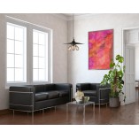 Fotel skórzany Kubik czarny D2.Design | Elegancki i nowoczesny
