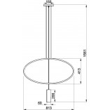 Lampa wisząca Holar czarna Thoro | Minimalistyczny design