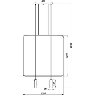 Lampa wisząca Rana 2 punktowa czarna | Thoro - Nowoczesny design