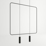 Lampa wisząca Rana 2 punktowa czarna | Thoro - Nowoczesny design