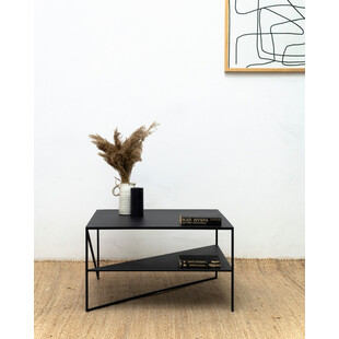 Stolik industrialny kwadratowy 70cm czarny | NG Design