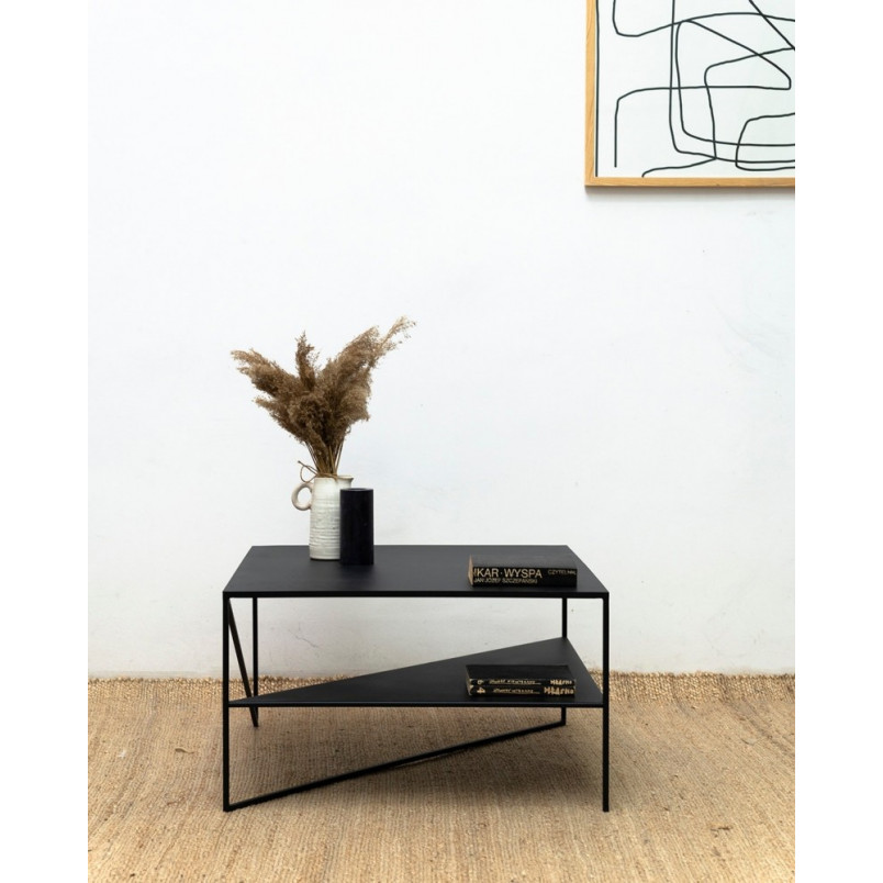 Stolik industrialny kwadratowy 70cm czarny | NG Design