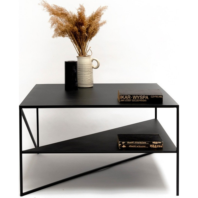 Stolik industrialny kwadratowy 70cm czarny | NG Design