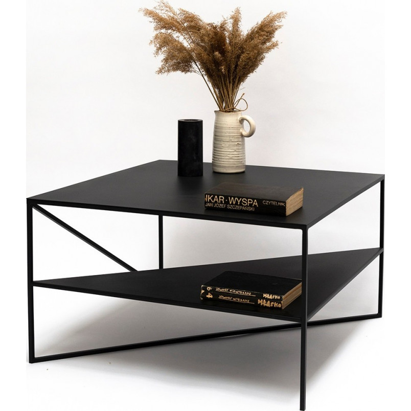 Stolik industrialny kwadratowy 70cm czarny | NG Design