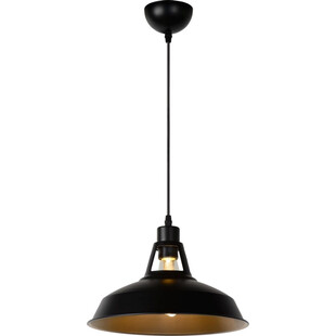 Lampa Wisząca Industrialna Brassy | Czarna, Loftowa | Lucide
